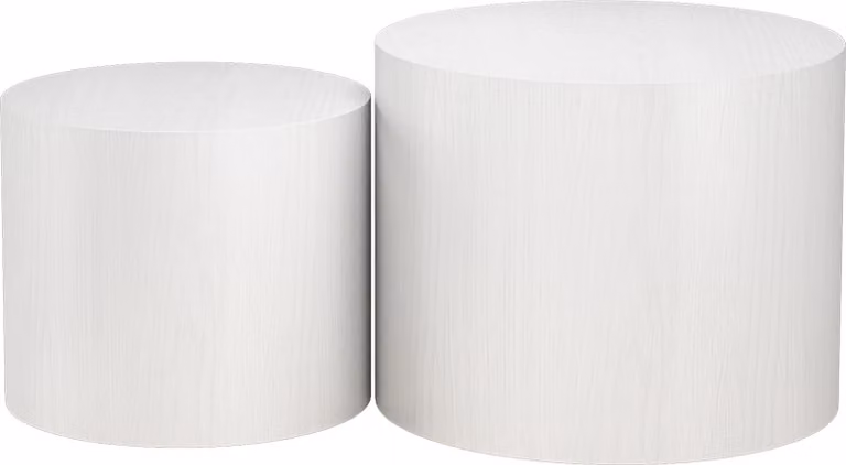 Set di tavolini da caffè Vicco Giva Bianco 48 x 48 cm, Model 51639