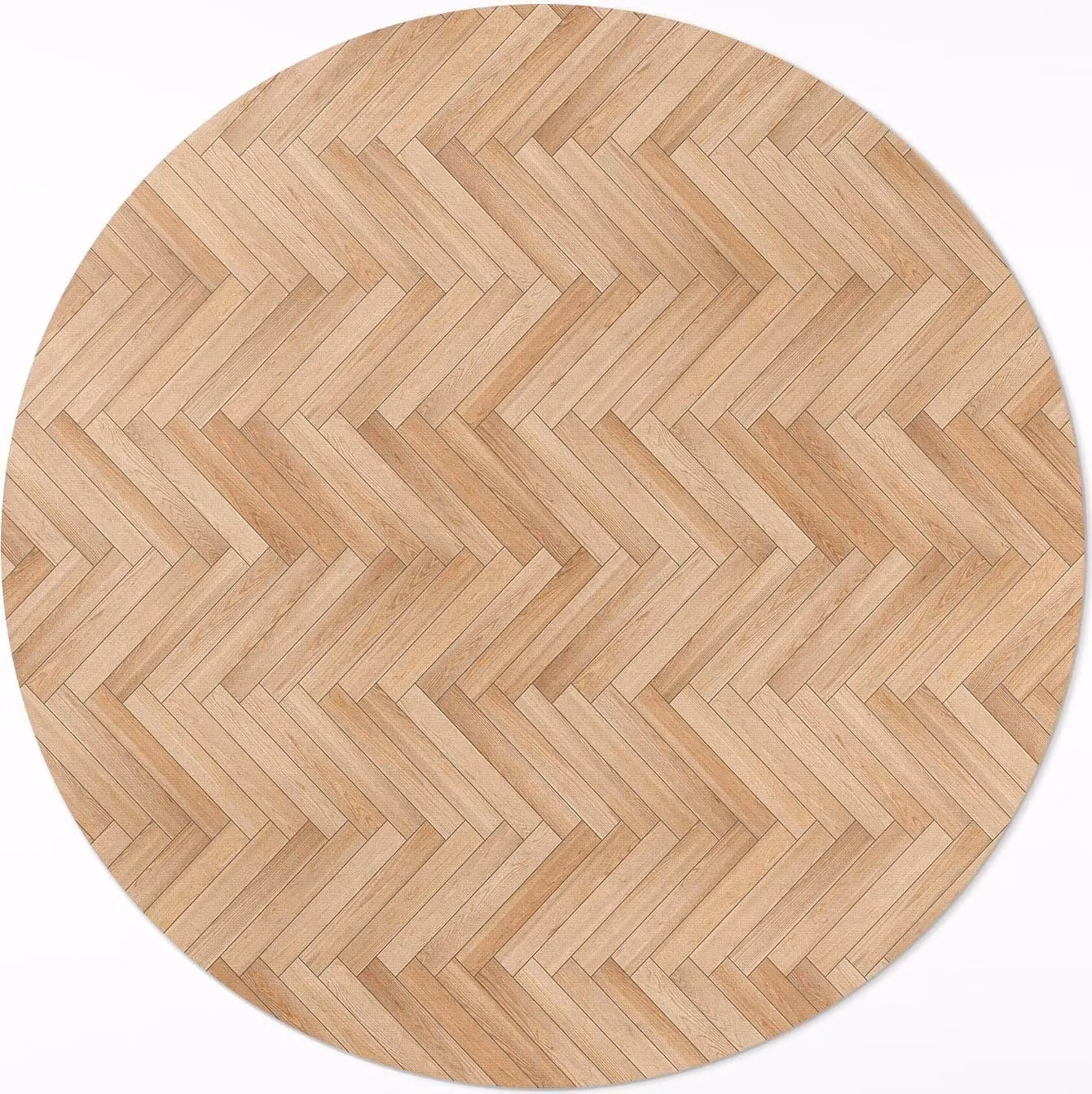 Pavimento in parquet a listoni di legno – Tappeto in vinile – Tappeto da interno – Ingresso – Facile da pulire – Tappeto rotondo – Tappeto in PVC – Tappeto da esterno – Facile da pulire – Diametro 130 cm