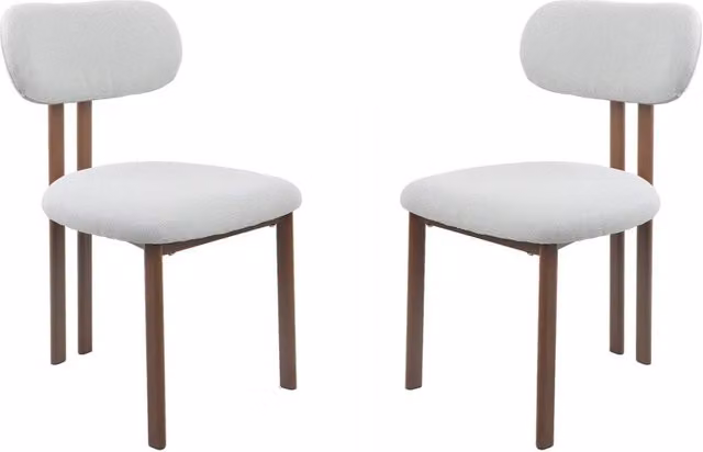 Set di 2 sedie da pranzo in finto legno "Veralia" - Grigio chiaro