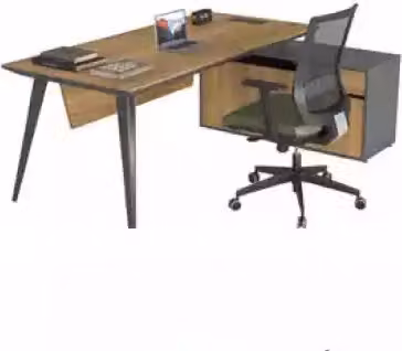 Eckschreibtisch Office Tisch groß Chef Tische Schreibtisch Möbel Braun