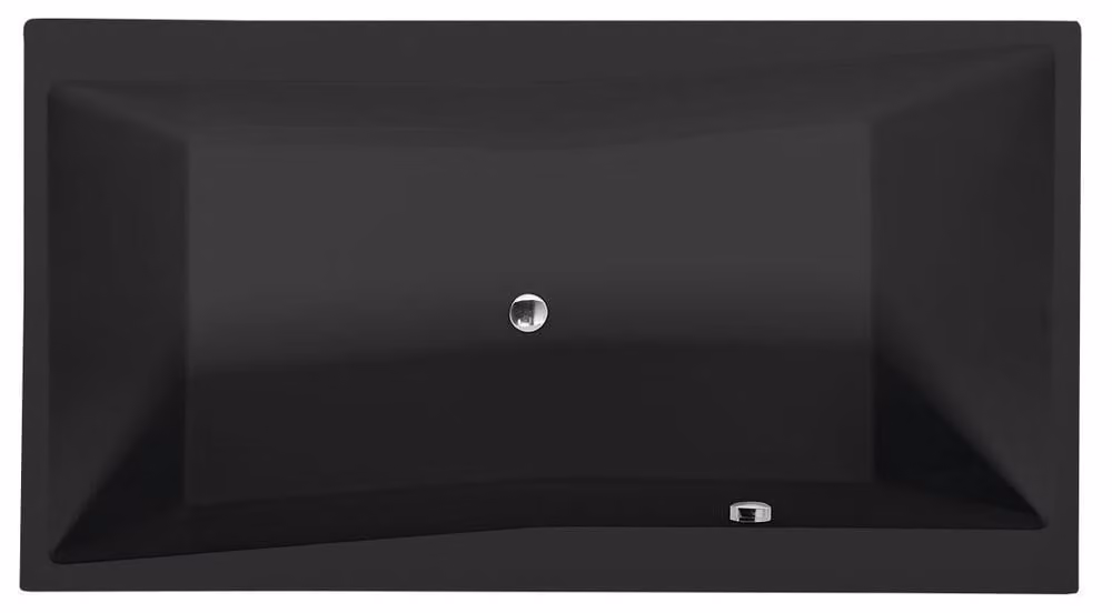 Vasca QUEST rettangolare con piedini 190x100x49cm, nero opaco