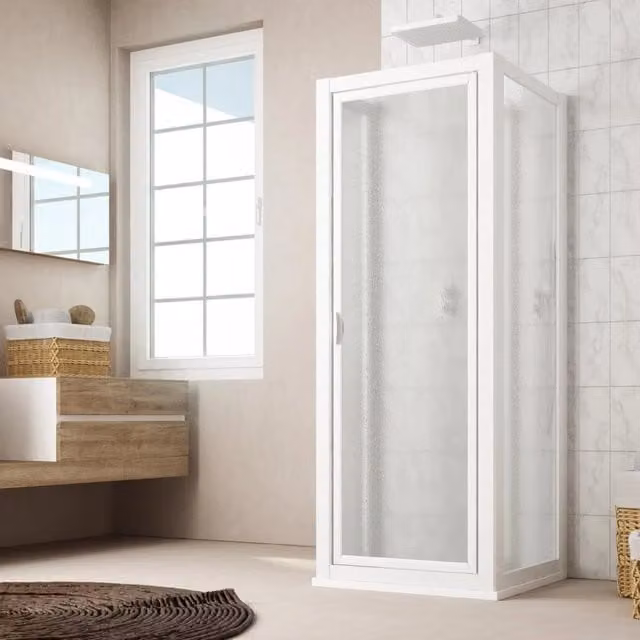 Box doccia Sigma Trio FORTE in acrilico bianco con 3 lati battenti L/P/H: 105 x 70 x 190 cm