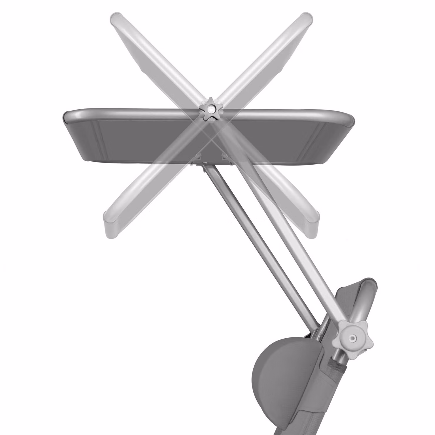 Sdraio Chloé TecTake GmbH grigio con parasole e poggiatesta regolabile – 1