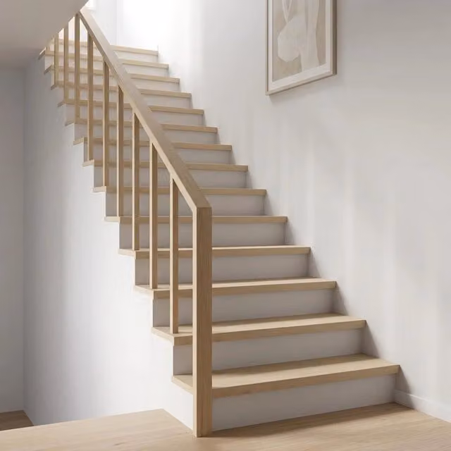 Set di 8 gradini per scale vidaXL in legno effetto rovere bianco L 120 cm x P 25 cm x H 2 cm