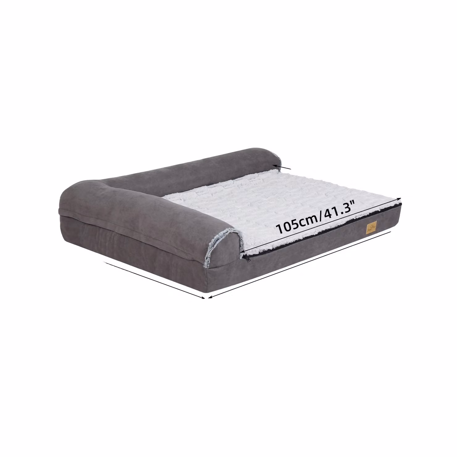 Letto per cani a bolster, supporto confortevole, facile da pulire, XL