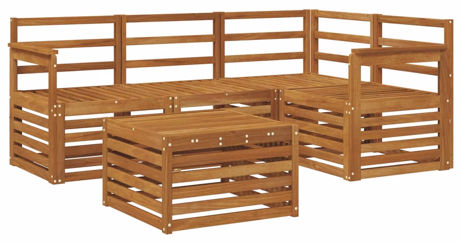 Set di divani da esterno 5 pcs Naturale
