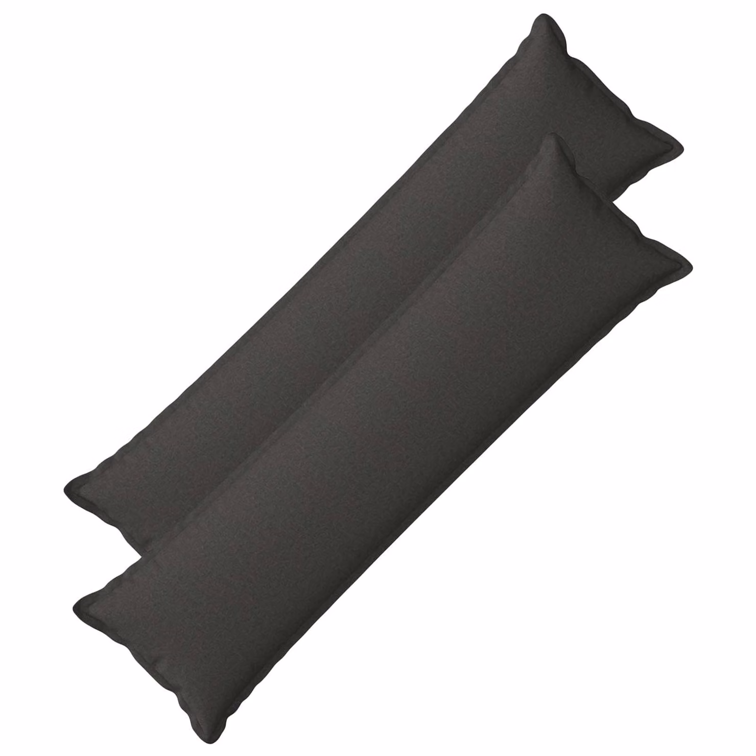 Set di 2 cuscini vidaXL HOUTEN con cuscino a rullo, Grigio, L 145 x P 40 x H 40 cm