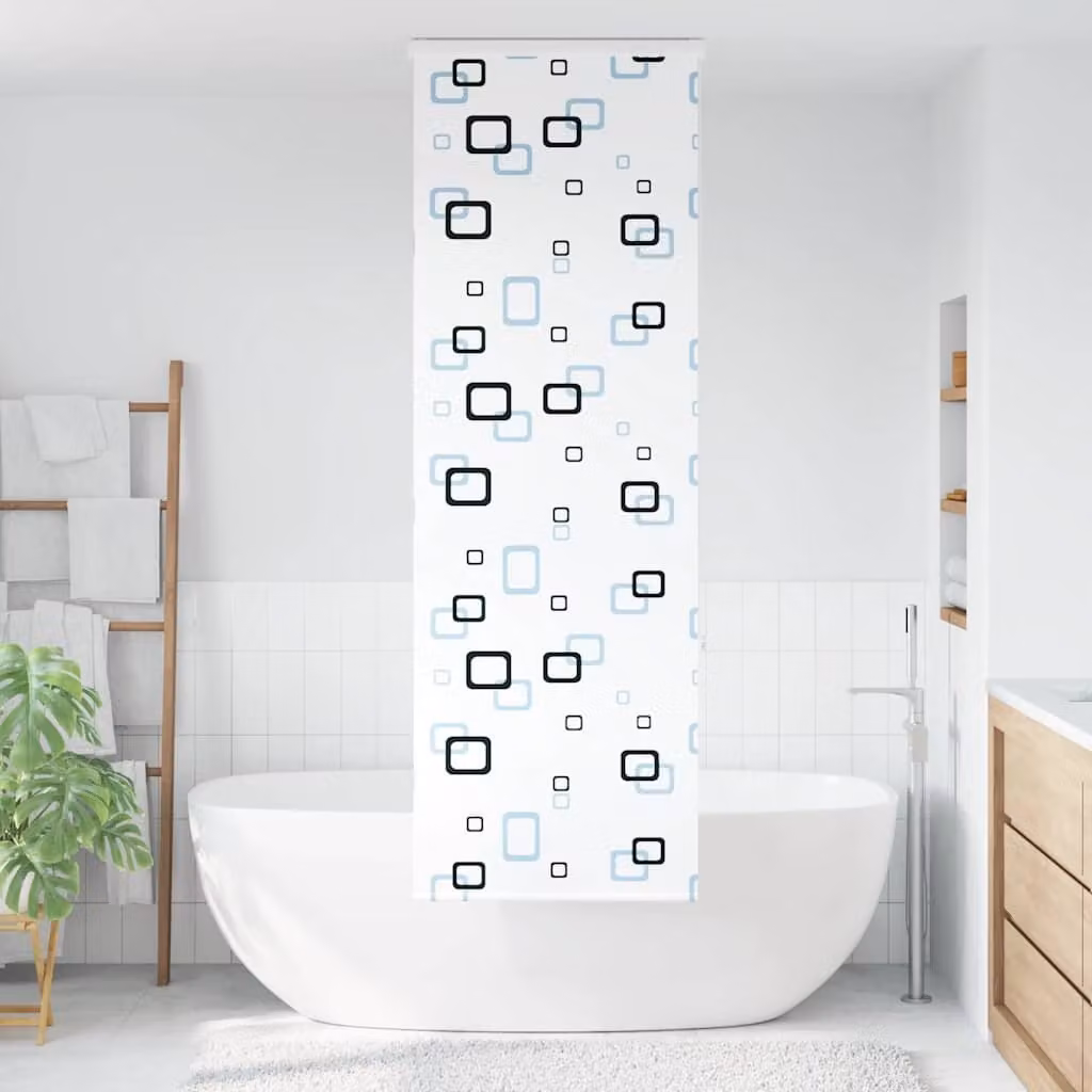 Tenda a Rullo per Doccia Cassonetto 80x240 cm Larghezza Tessuto