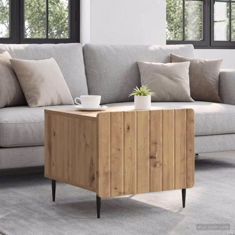Maison Exclusive - Tavolino in rovere Artisan 49 x 50 x 42 cm in materiale derivato dal legno