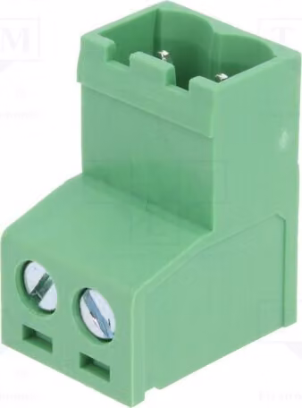 1 x Connettore a morsetto disattivabile, passo 5,08 mm, diritto, numero di contatti: 2, sezione del cavo: 2,5 mm², codice prodotto: 2EDGKR-5.08-02P-14-0
