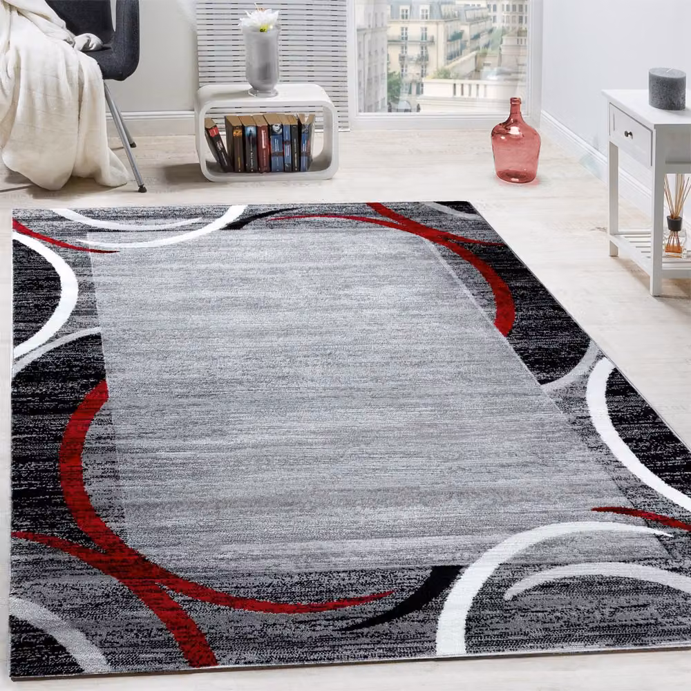Tappeto Sinay rosso moderno in fibre sintetiche L: 300 cm, P: 80 cm – 3