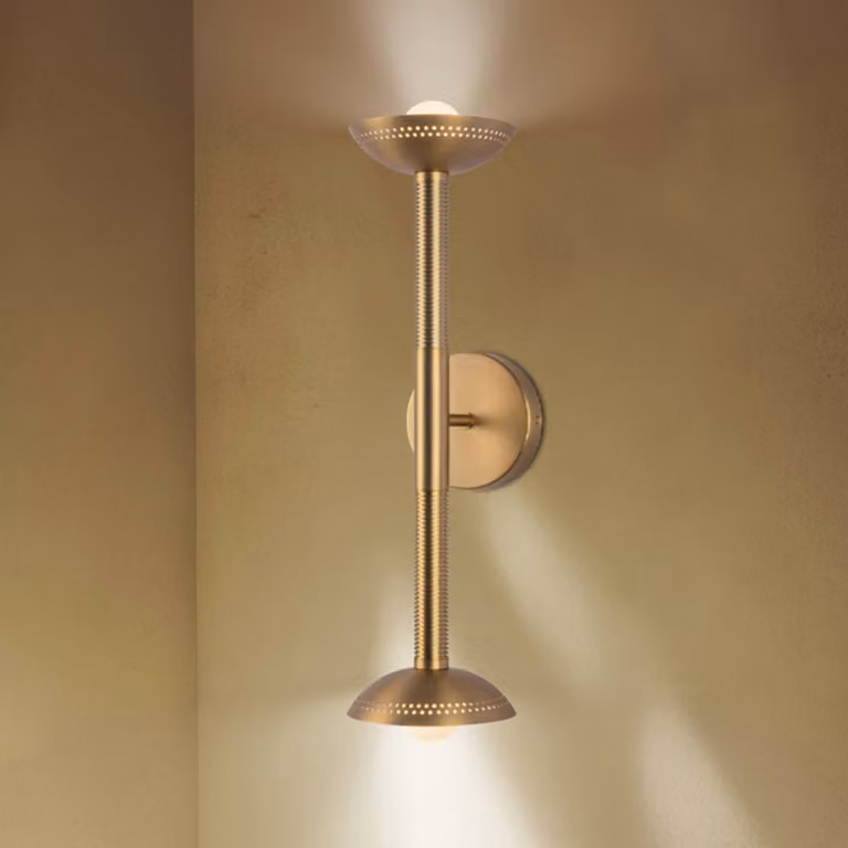 Elstead Applique da parete Arden, dimmerabile, Ottone / Oro, Soggiorno / Sala da pranzo, Alluminio, Moderno, Applique