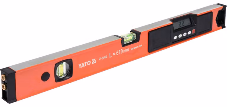 Livella digitale da 60 cm con 2 fiale e misuratore d'angolo con laser a linea