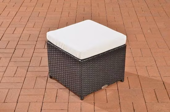 Sofa da giardino - Sedile supplementare - Piuma - Per esterno - Arredamento esterno - Cremo/bianco - 47x47x35cm