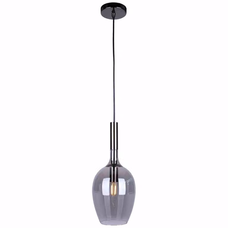 Lampada a sospensione con paralume in vetro Lugano 1xE14 40W Milagro