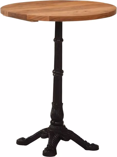 Tavolino da Bistrot-Tavolino da soggiorno-Tavolo ?60x76 cm in Legno Massello di Acacia
