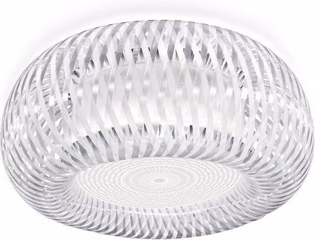 Slamp Kalatos Plafoniera Moderna in Metallo e Vetro Trasparente con Finitura Nero e Oro/Ottone