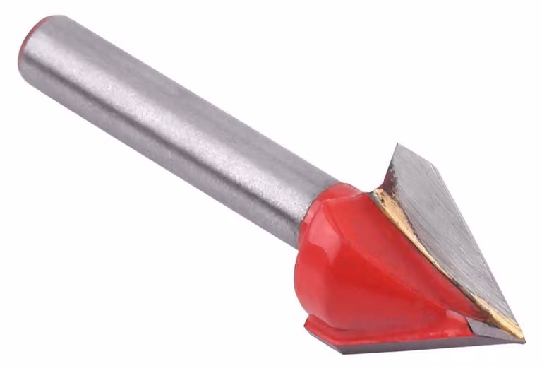 Fresatrice a V con gambo da 6 mm per lavorazione del legno e incisione