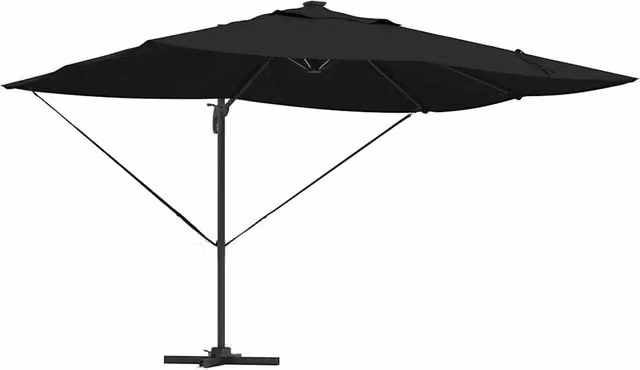 Ombrello | Parasolne Nero 352 x 251 x 265 cm Poliestere e Alluminio