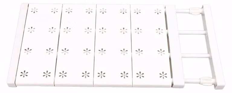 Omgoods - Scaffale regolabile per armadi - Divisorio per armadi - Scaffale portaoggetti - Porta appendiabiti - Porta scarpe - Salvaspazio, dimensioni regolabili da 38 a 60 cm