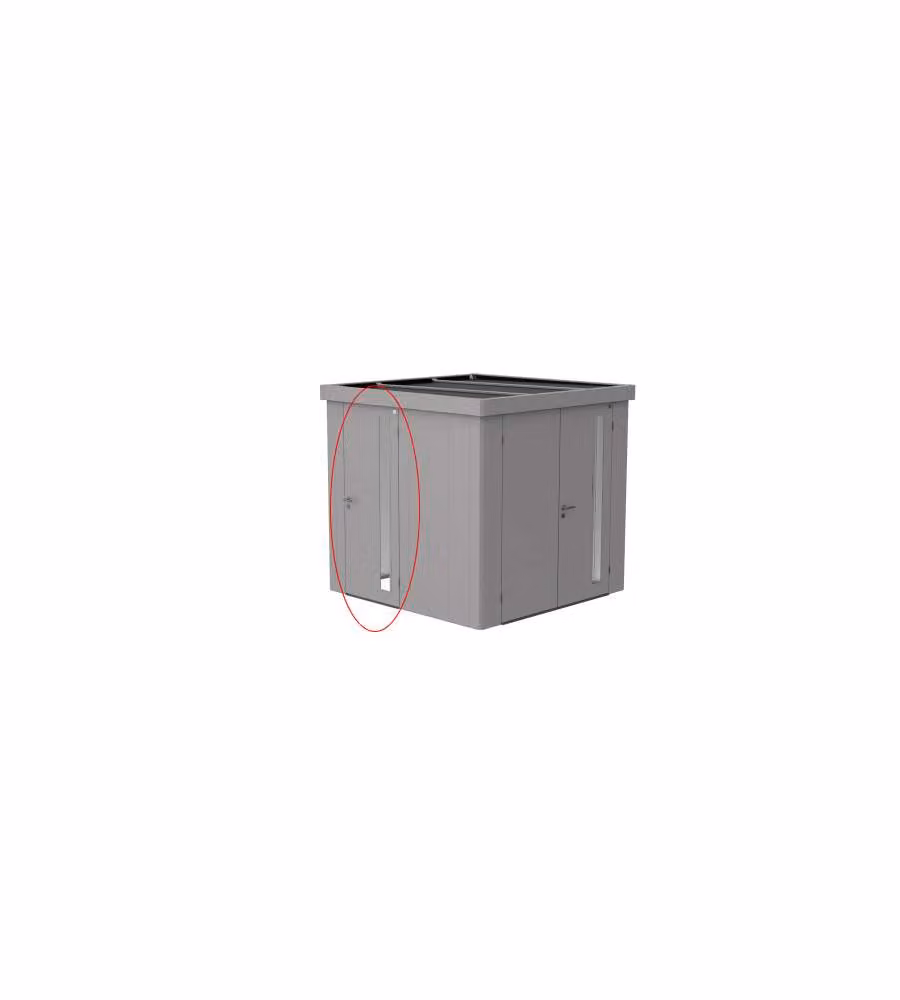 porta supplementare Casetta per attrezzi Neo, argento metallizzato