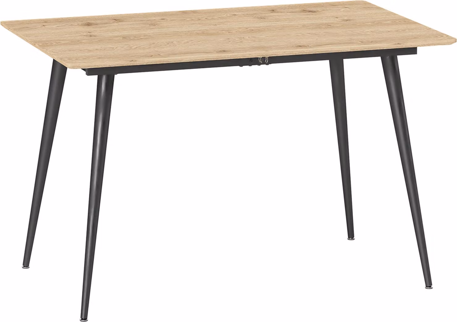 Tavolo da pranzo allungabile 120/160 x 75 cm Tavolo da cucina per 6-8 persone, tavolo da pranzo moderno con gambe in acciaio, colore naturale