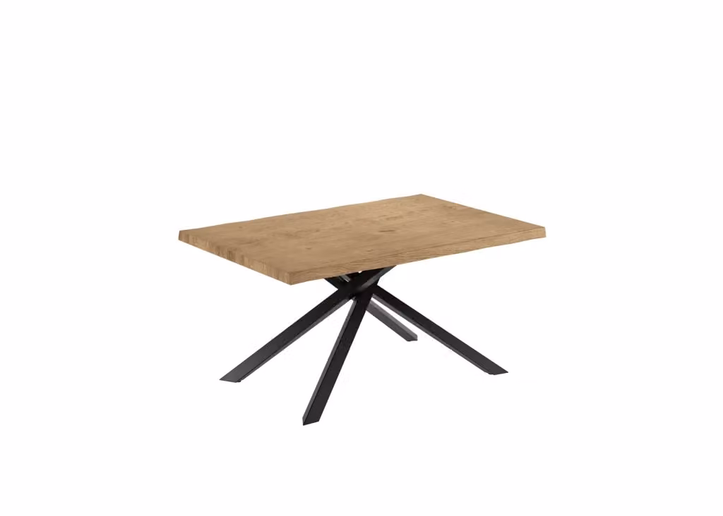 Tavolo allungabile Stones in legno rovere e metallo nero per soggiorno e sala da pranzo – 2