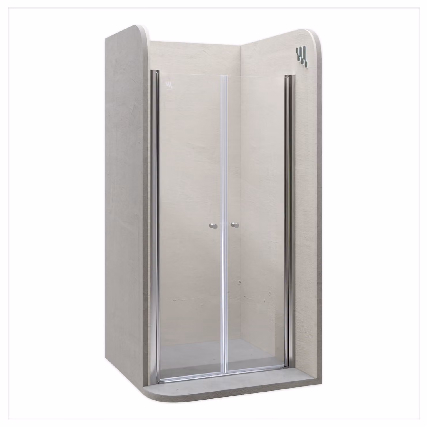 Porta a battente, dimensioni 116-120x195 cm, vetro trasparente, 6 mm, vetro temperato, rivestimento nanotecnologico