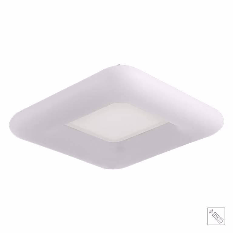 Plafoniera LED TRIVAN 43W bianco opaco L:55cm H:12cm L:55cm 2700-6500K regolabile incl. telecomando