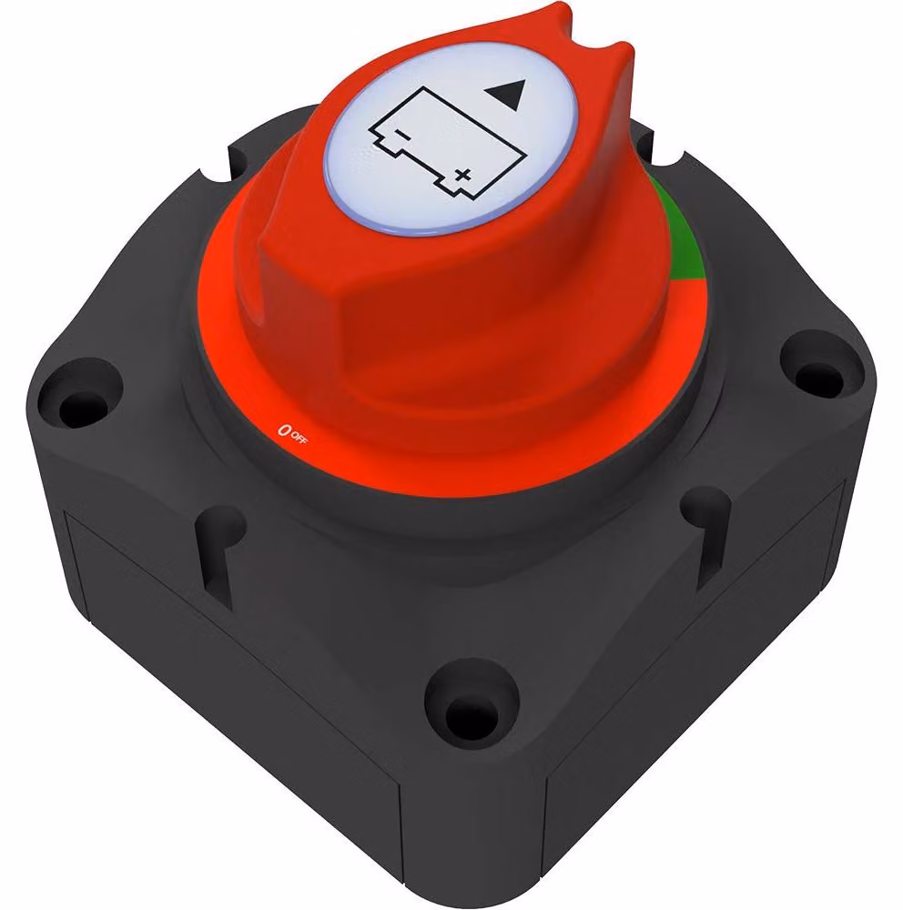 Interruttore di disconnessione batteria 12V/24V/48V, 275A, con morsetto a vite M10