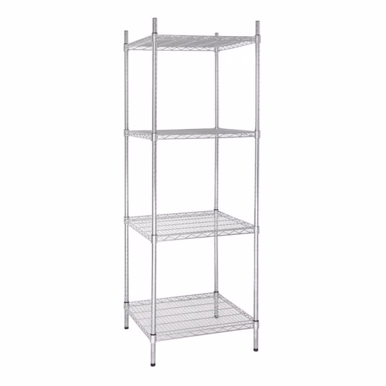Scaffale portaoggetti in metallo Vogue con ripiani regolabili, dimensioni 610x1853x610 mm