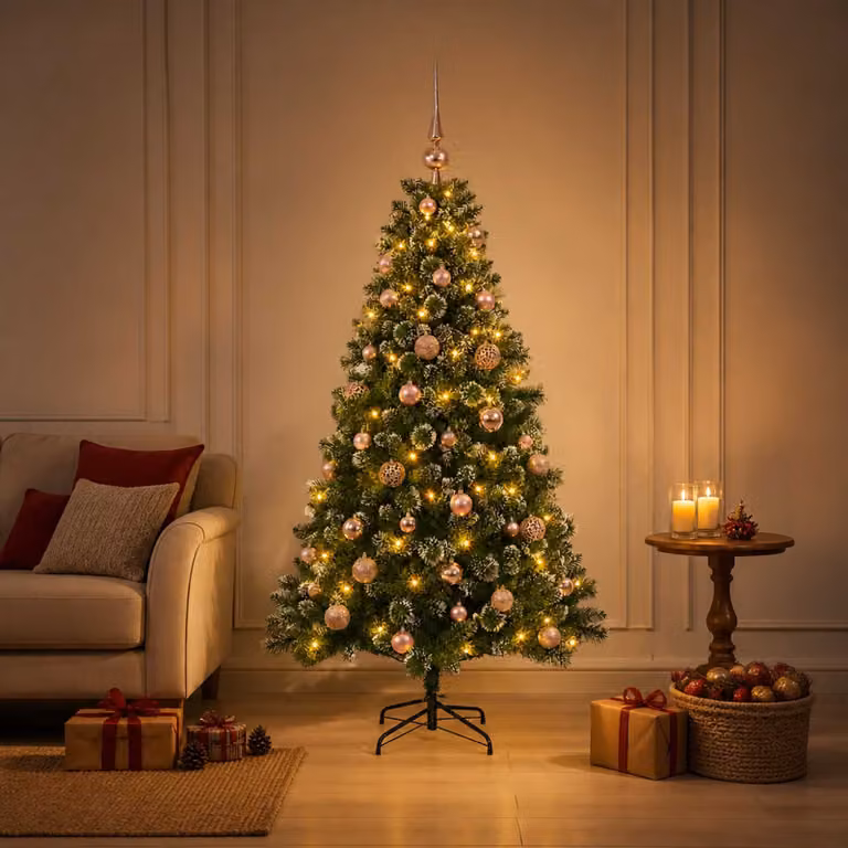 vidaXL Albero di Natale Artificiale con Palline 150 cm 150 LED
