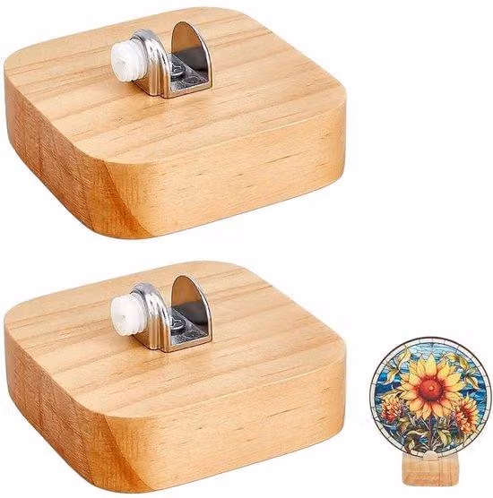 Supporto a cavalletto in legno per l'esposizione decorativa di oggetti in vetro e Vetroceramica