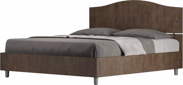 BS COM Letto matrimoniale con rete 160x200 noce