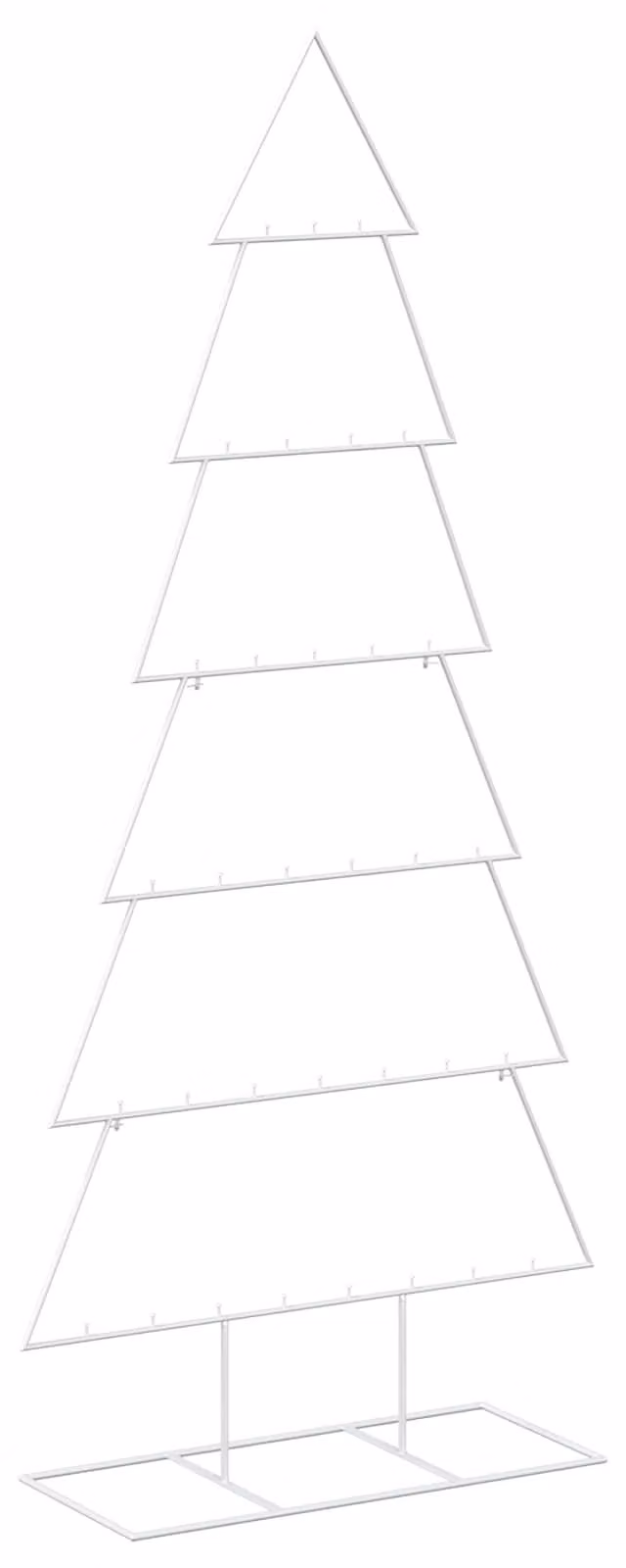 Albero di Natale in metallo con supporto, modello KUOPIO, 180 cm, acciaio, colore bianco