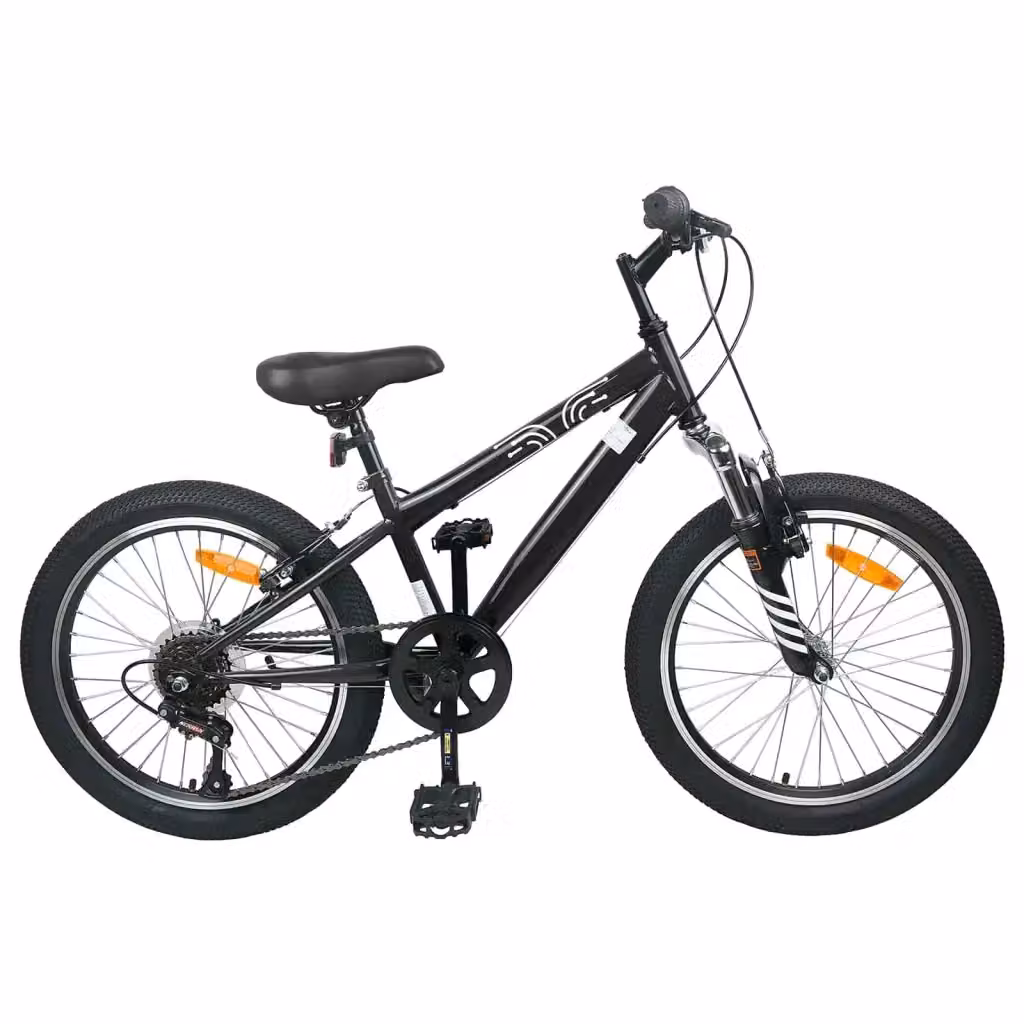 Mountain Bike da 20 Pollici con 6 Velocità per Bambini dai 5 ai 8 Anni, Colore Nero – 2
