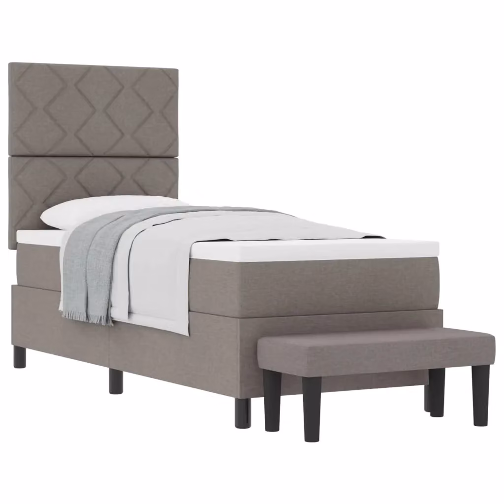 Letto a molle con materasso Talpa vidaXL in tessuto beige o grigio L/P/H: 200 x 80 x 128 cm – 2