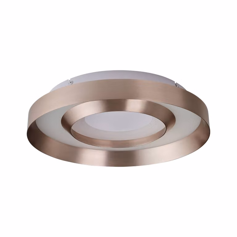 Brilliant Plafoniera a LED Onix, dimmerabile, Ottone / Oro, Soggiorno / Sala da pranzo, Alluminio, Moderno, Plafoniera LED
