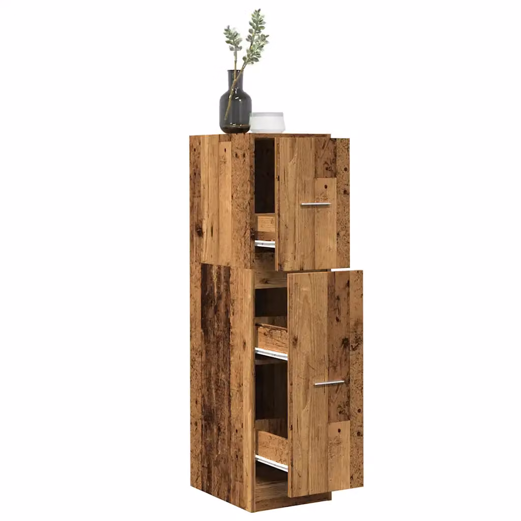 Armadietto da farmacia a parete vidaXL in legno marrone con ante a battente e ripiani interni L/P/H: 30 x 41 x 118 cm