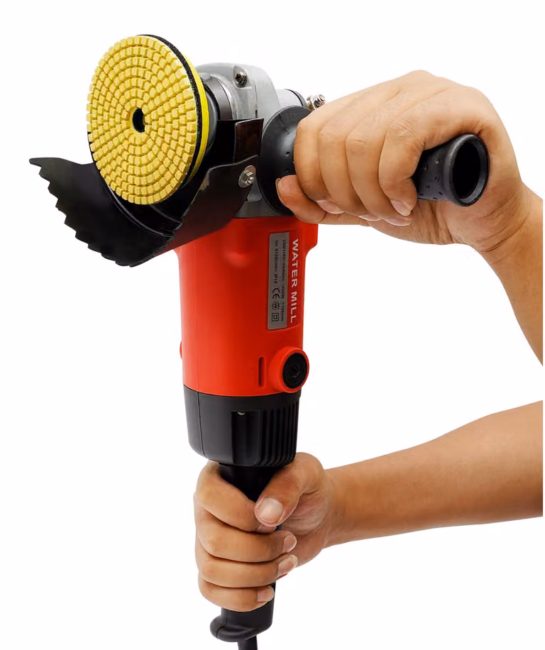 Smerigliatrice angolare elettrica - 1400 Watt - 6 velocità - Adatta per marmo e granito