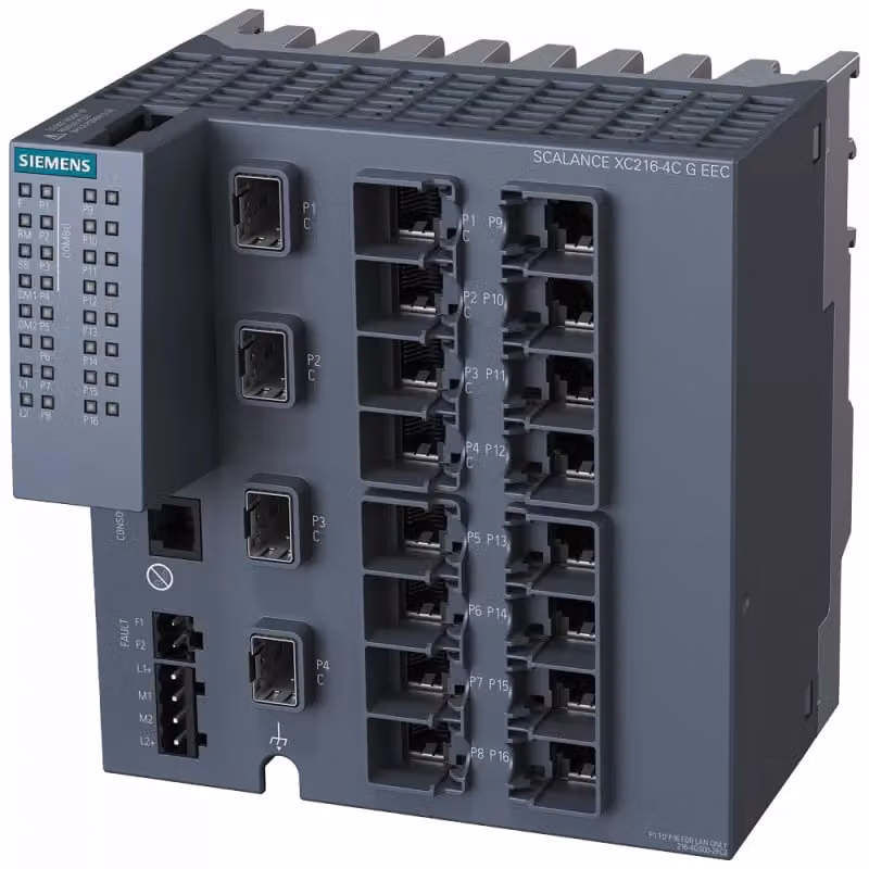 Siemens SCALANCE XC216-4C G EEC, switch L2 gestito, 12x RJ45, 4x Comboport (SFP/RJ45) 6GK52164GS002FC2