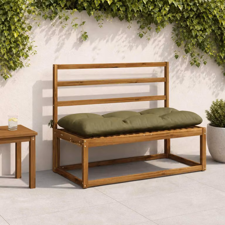 Set di 2 cuscini per panchina vidaXL VIANEN verdi in poliestere con imbottitura in schiuma e coperture lavabili e resistenti ai raggi UV