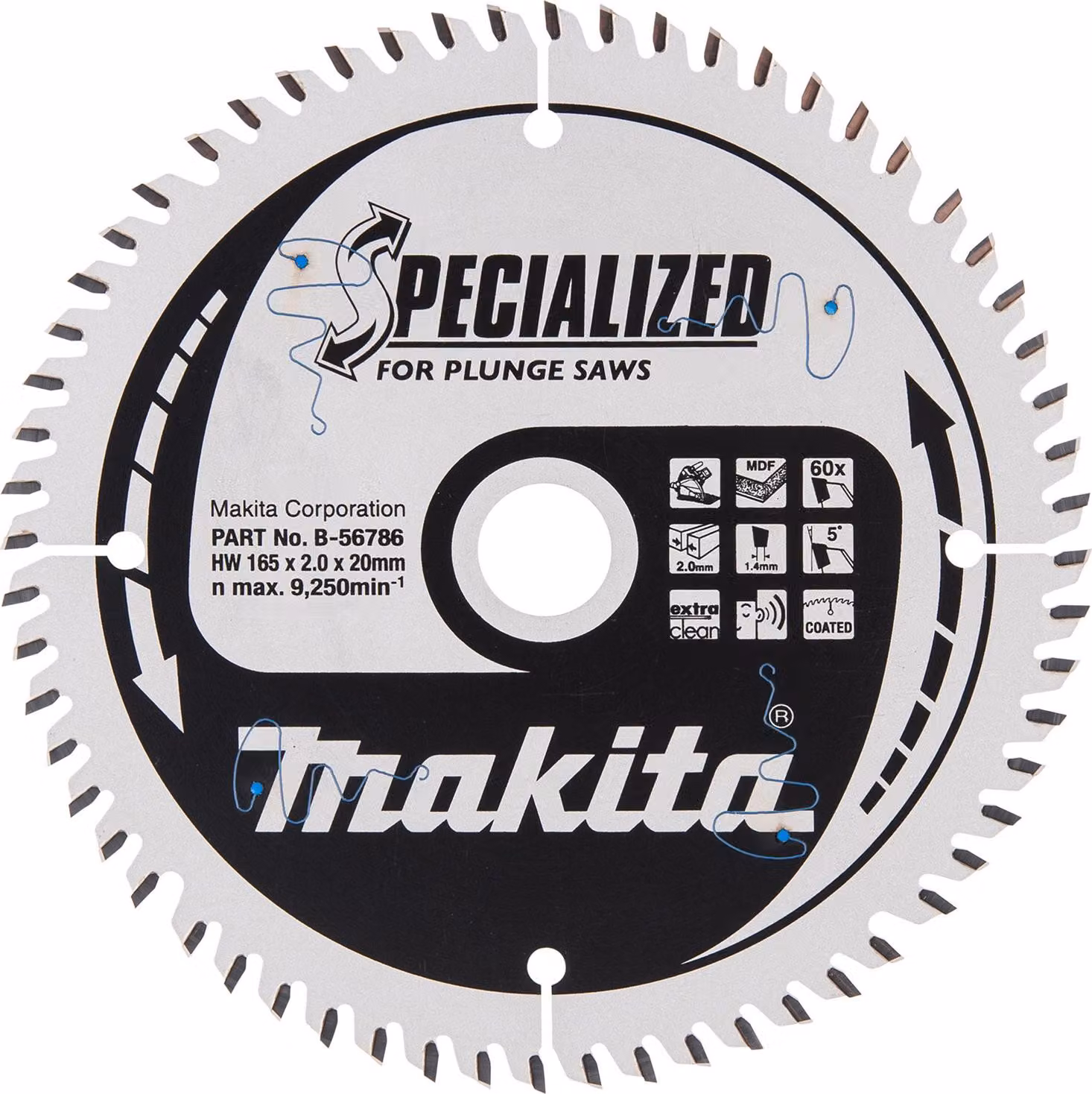 Makita B-56720 Lama speciale 165x20 mm 60 denti