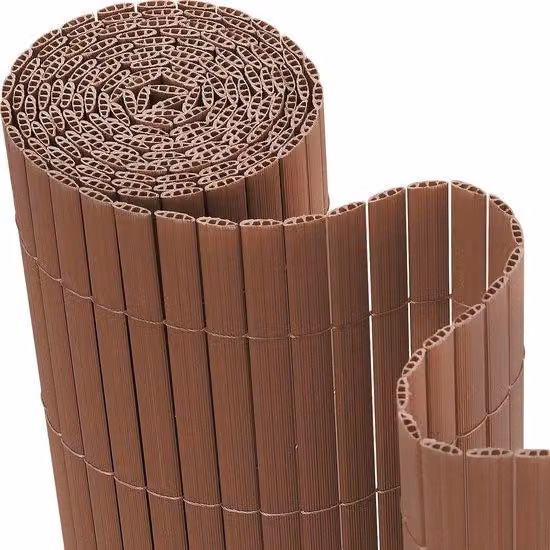 Pannello protettivo in PVC da 4 x 4 metri per garantire la privacy – Divisorio da giardino e ombreggiatura per balconi – Marrone