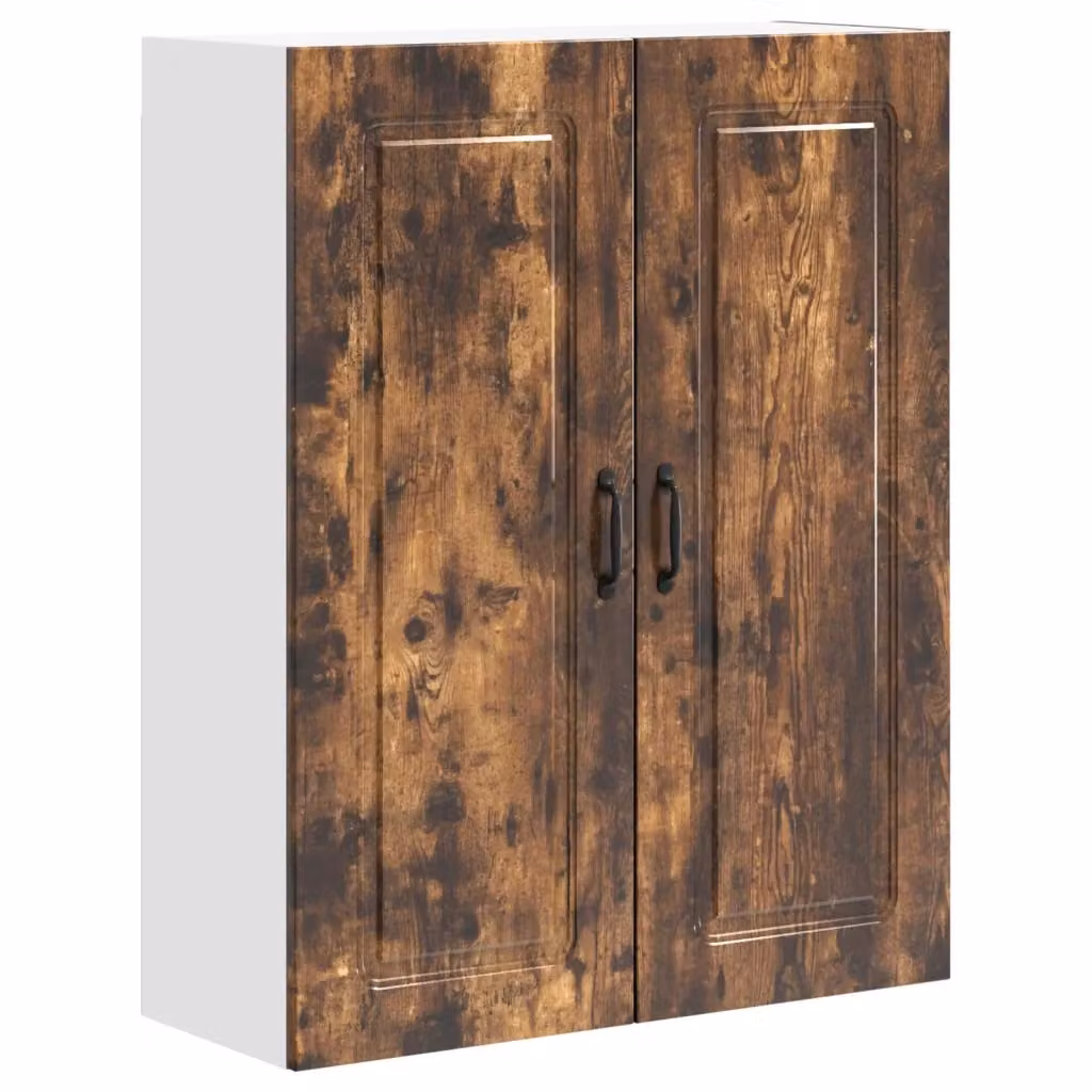 Armadio da cucina a parete vidaXL in legno rovere marrone con ante a battente e ripiani interni L/P/H: 80 x 31 x 100 cm – 2