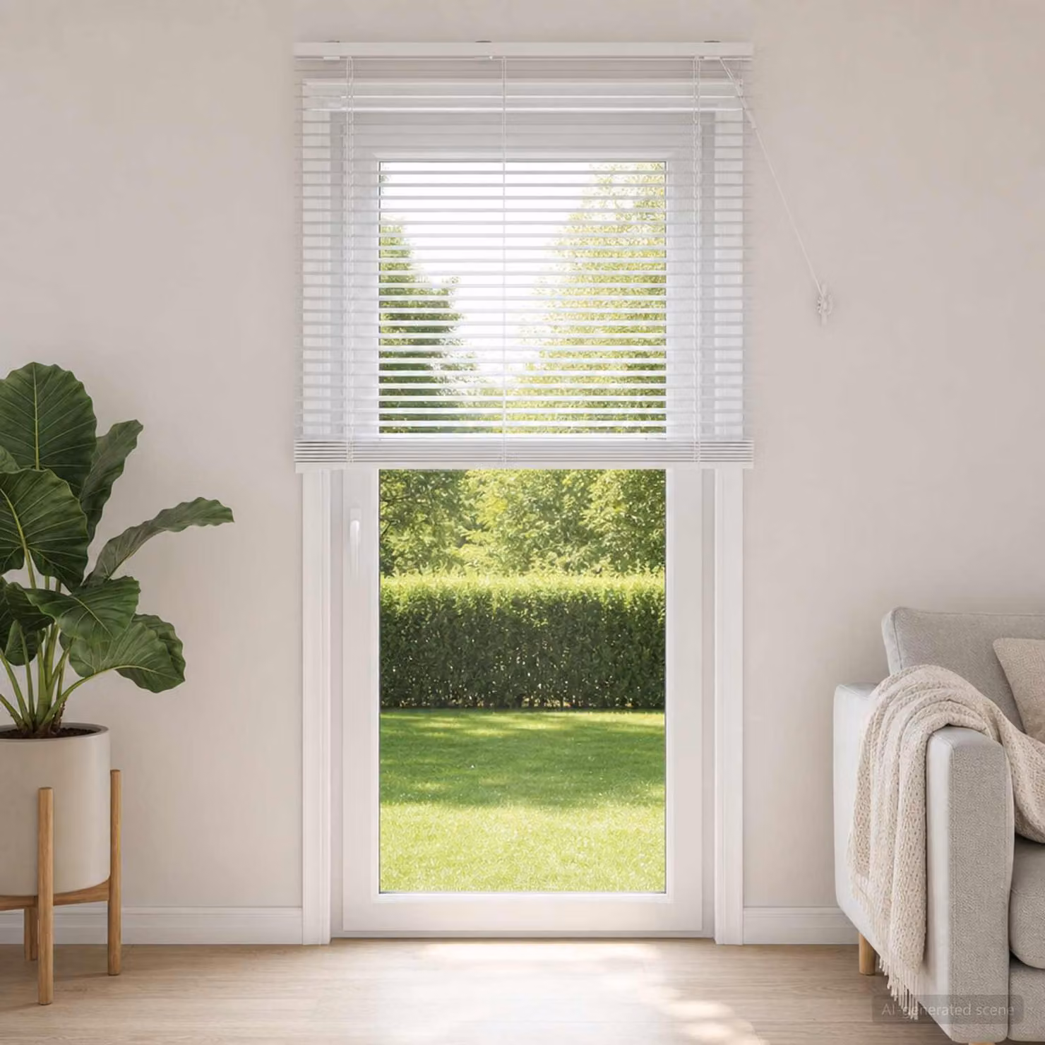 Tenda Veneziana vidaXL Bianco L: 115 cm, H: 250 cm, Larghezza delle lamelle: 35 mm