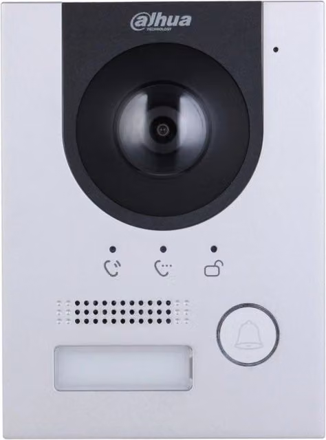 Videocitofono IP a 2 fili Dahua VTO2202F-P-S3 in alluminio argento con installazione a incasso