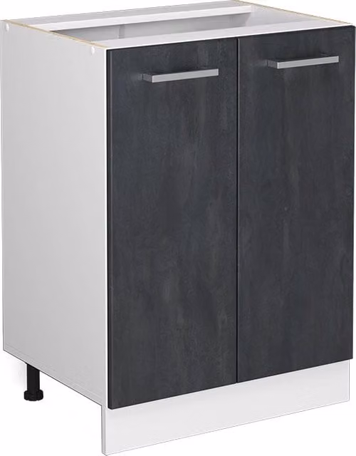 Mobiletto base cucina R-Line Vicco Calce nera/Bianco L: 60 cm