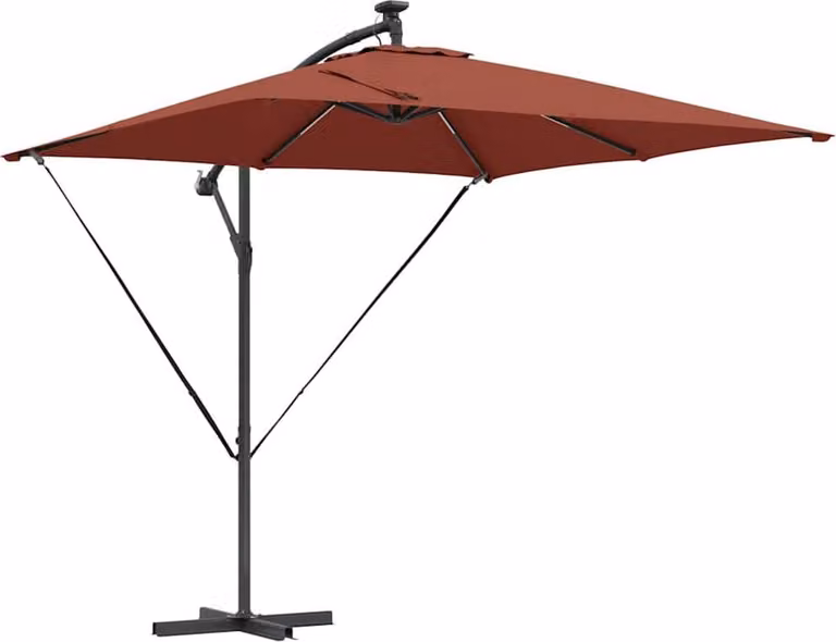 Ombrellone Terracotta 249 x 249 x 250 cm Poliestere e Alluminio