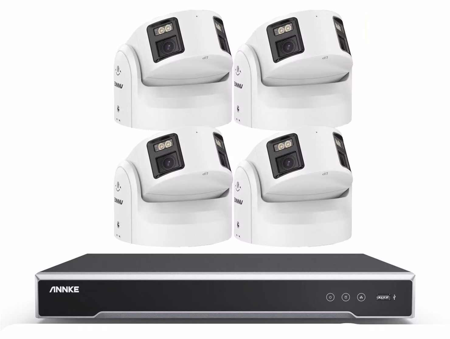 Sistema di sicurezza IP – Registratore NVR a 8 canali e 4 telecamere – 8MP Ultra HD – Visione notturna fino a 40 metri – Grado di protezione IP67